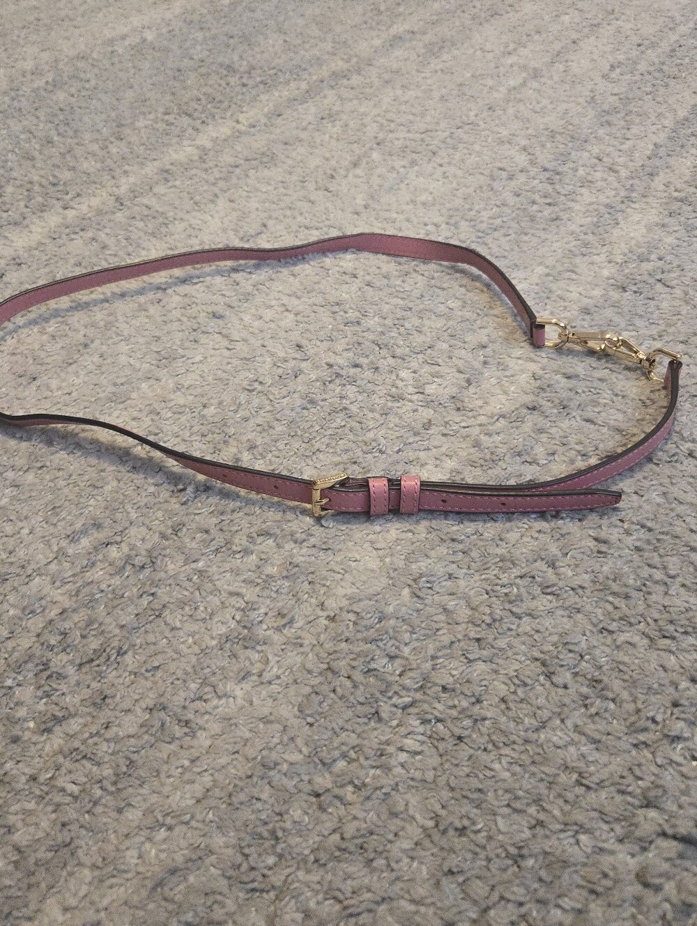 Michael Kors Pink Leather Crossbody Strap Replacement Gold Hardware Adjustable